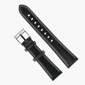 Black Grained Leather Strap