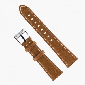 Brown Grained Leather Strap