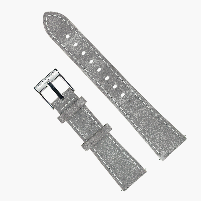 Gray Nubuck Leather Strap - ALCADUS Watch Co.