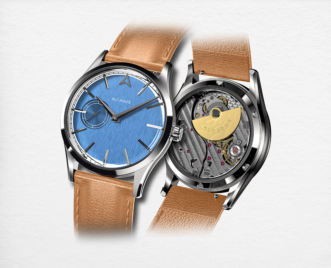 blue dial tan strap 1080