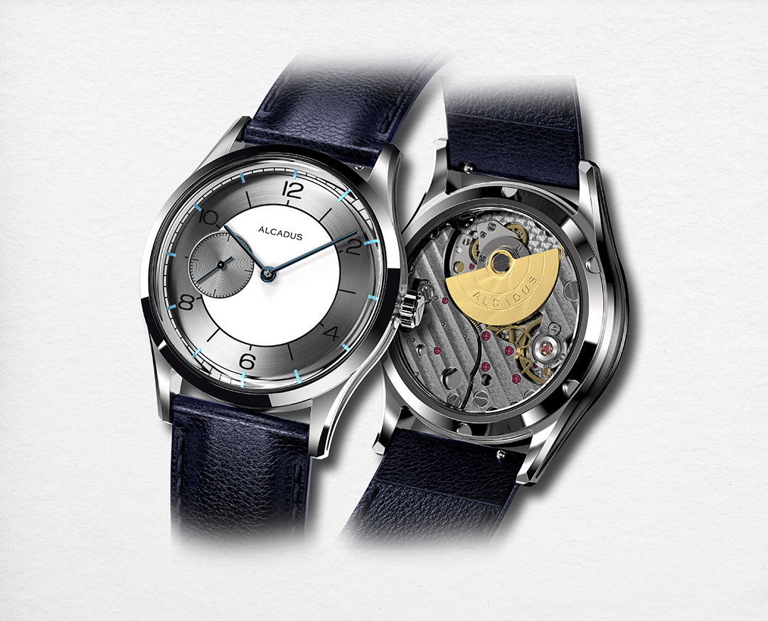 white dial blue strap 1080